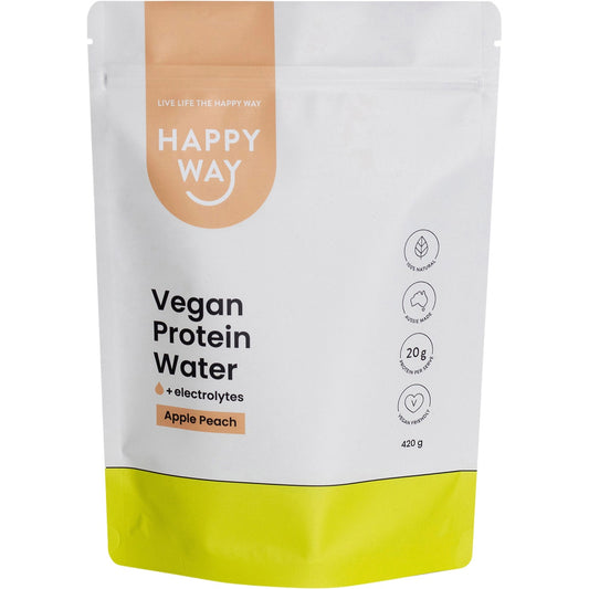 HAPPY WAY Vegan Protein Water Apple Peach 420g - Cutprice Online