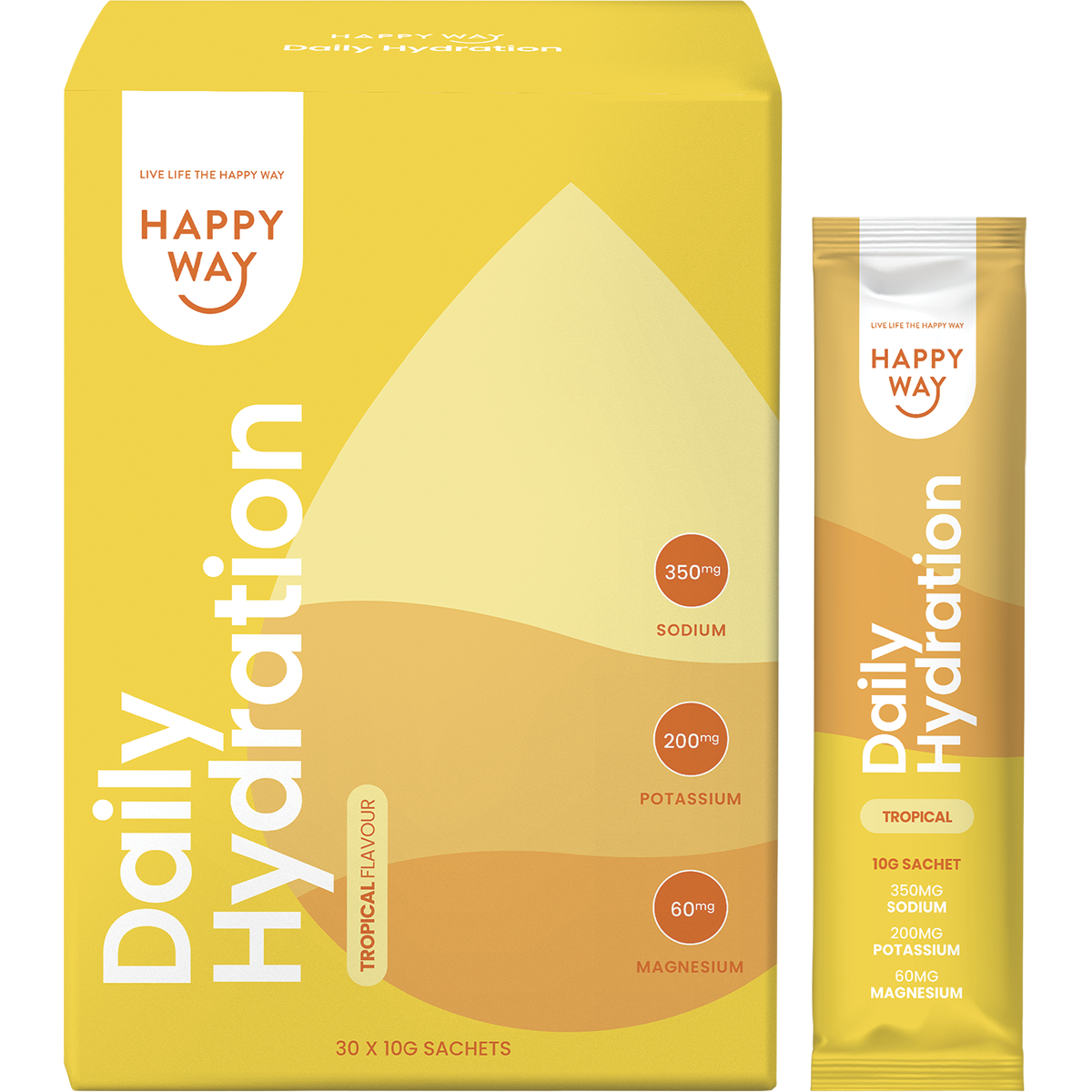 Happy Way Daily Hydration Sachets Tropical 30x10g