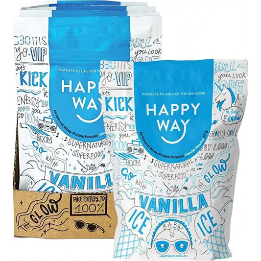 Happy Way Whey Protein Powder Vanilla 60g 6PK HAPPY WAY