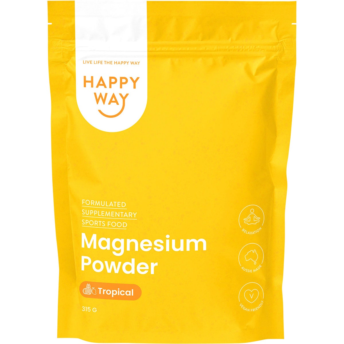 Happy Way Magnesium Powder Tropical 315g - Cutprice Online