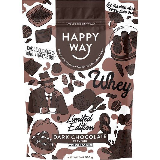 Happy Way Whey Protein Powder Dark Chocolate 500g - Cutprice Online