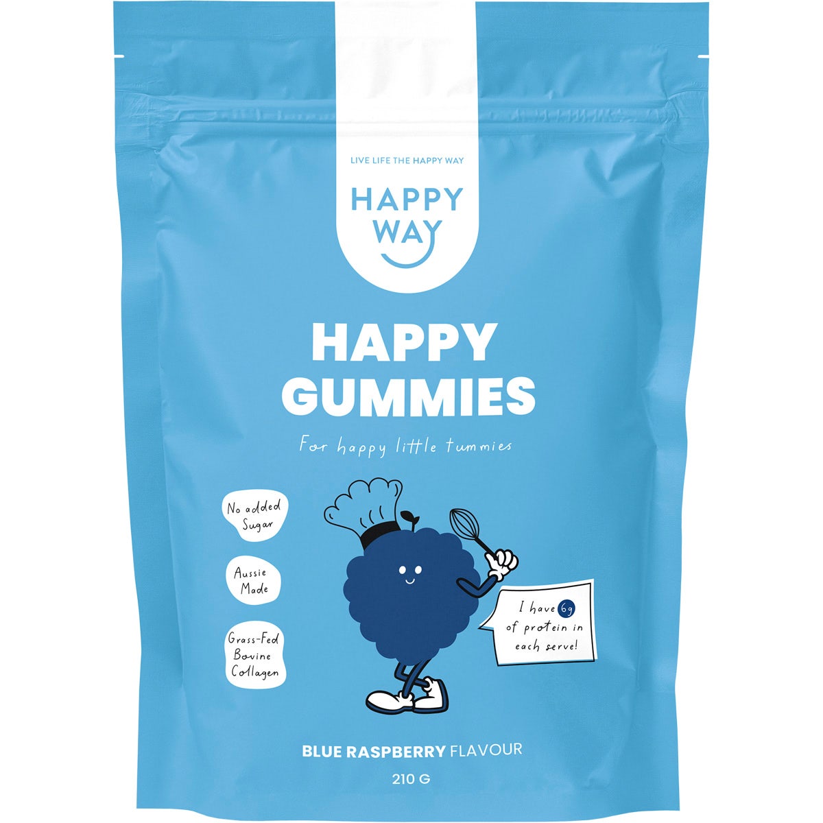Happy Way Happy Gummies Blue Raspberry 210g - Cutprice Online