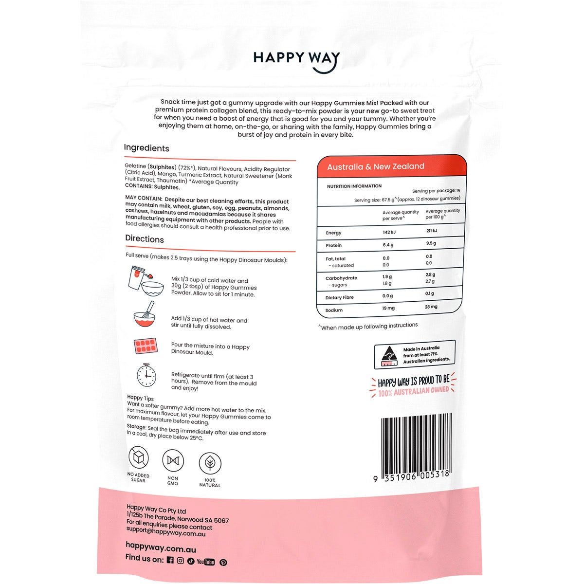 Happy Way Happy Gummies Peach 210g - Cutprice Online