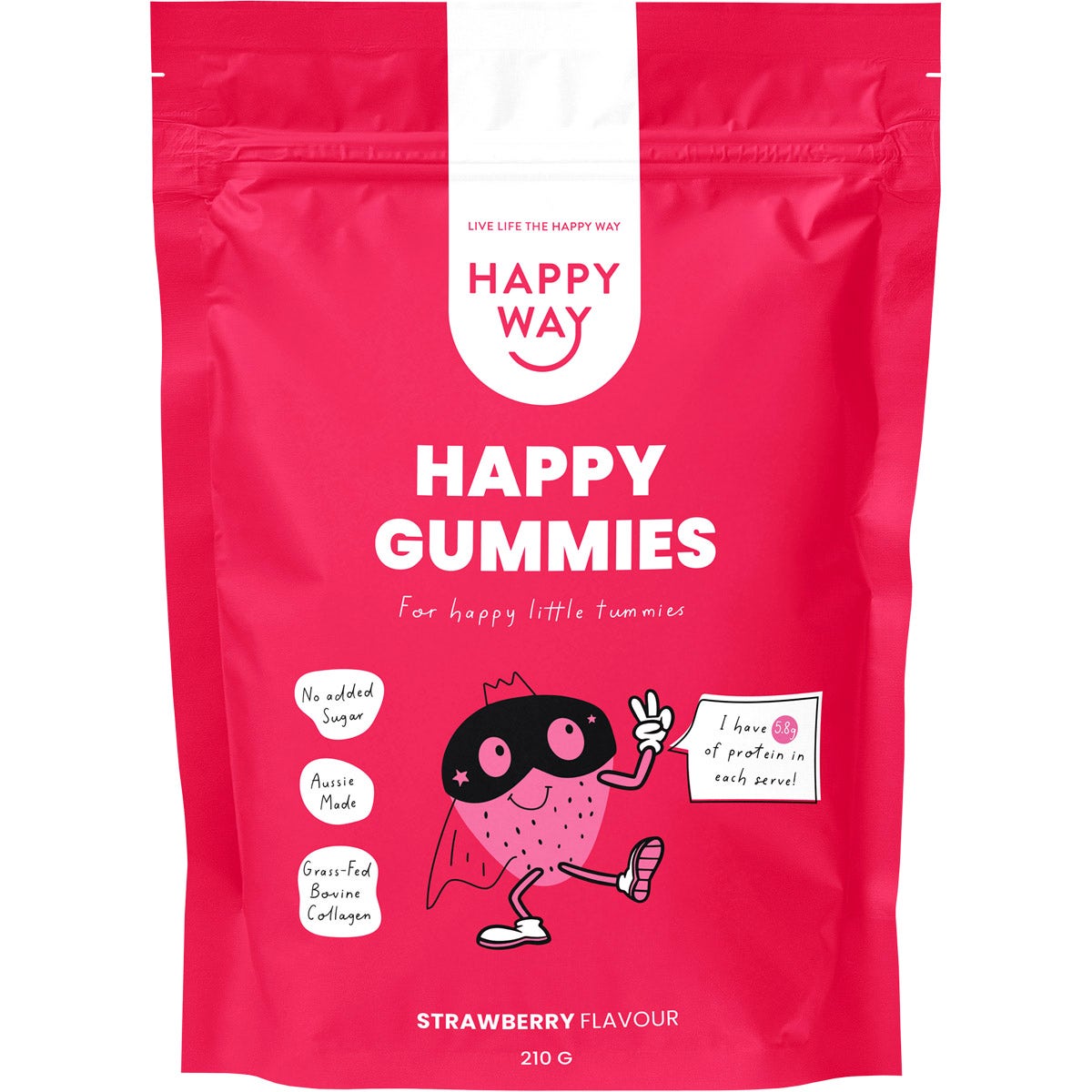 Happy Way Happy Gummies Strawberry 210g - Cutprice Online