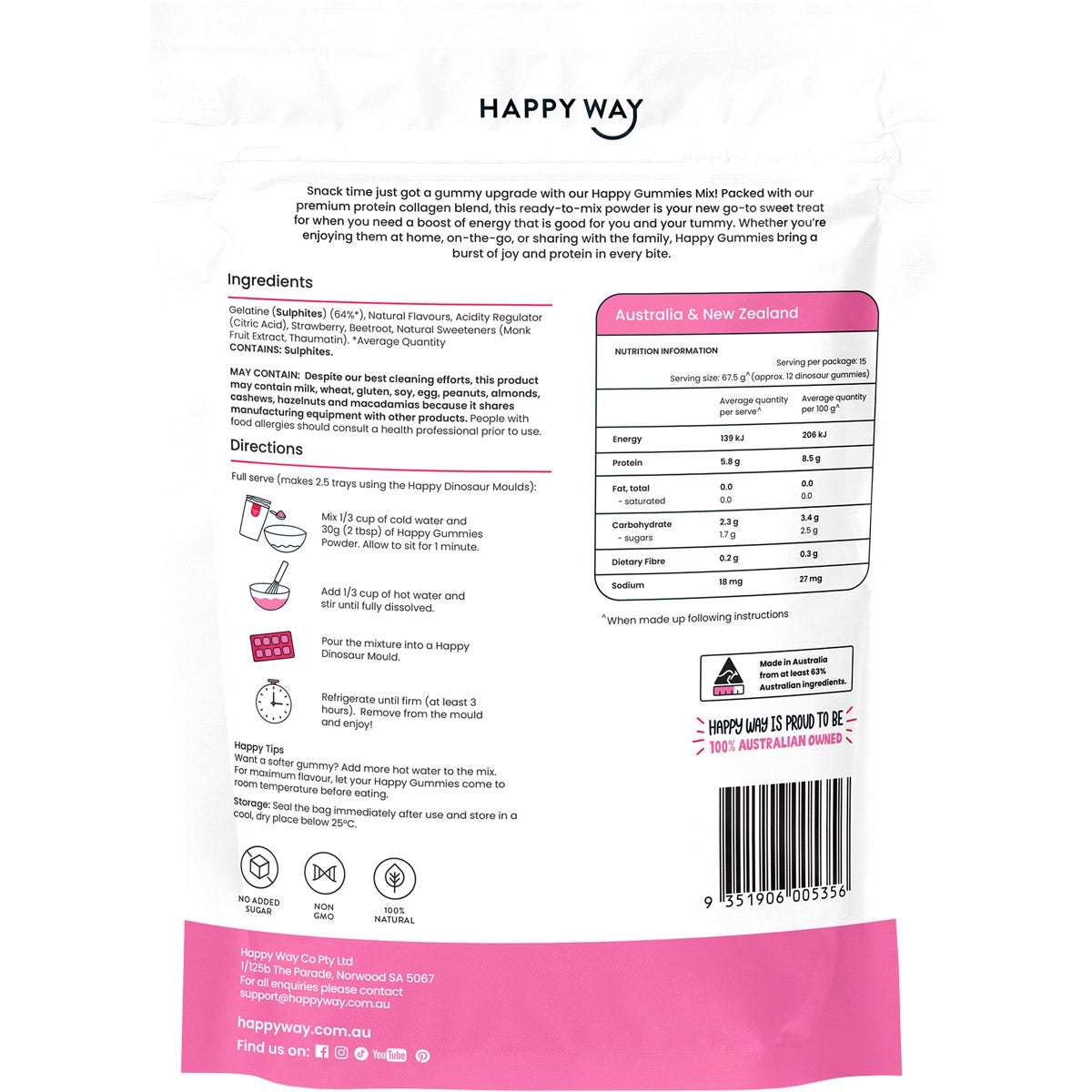 Happy Way Happy Gummies Strawberry 210g - Cutprice Online