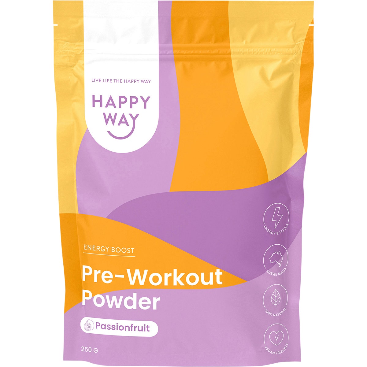 Happy Way Pre-Workout Powder Passionfruit 250g - Cutprice Online