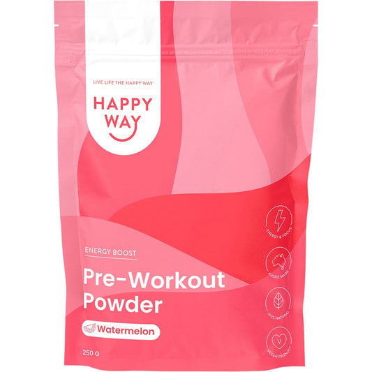 Happy Way Pre-Workout Powder Watermelon 250g - Cutprice Online