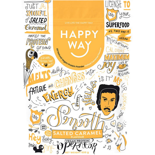 Happy Way Vegan Protein Powder Salted Caramel 500g - Cutprice Online