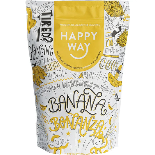 Happy Way Whey Protein Powder Banana 500g HAPPY WAY