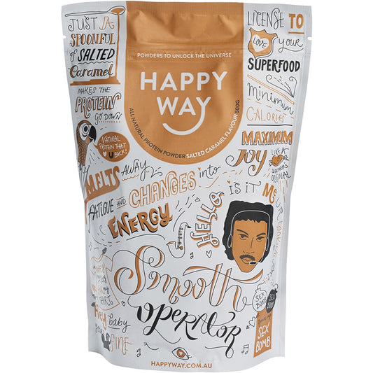 HAPPY WAY Whey Protein Powder Salted Caramel 500g HAPPY WAY