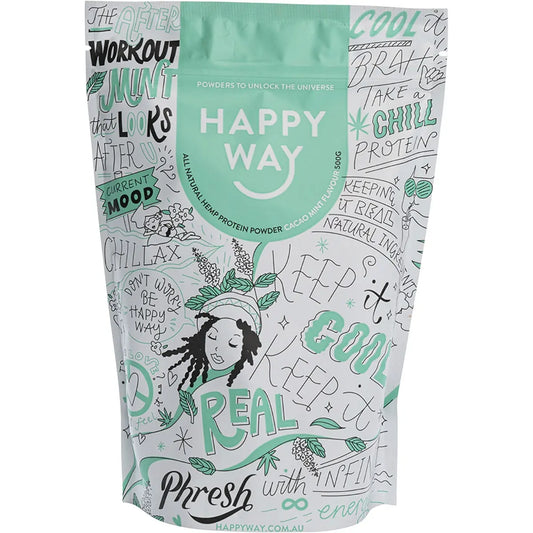 Happy Way Hemp Protein Powder Cacao Mint 500g HAPPY WAY