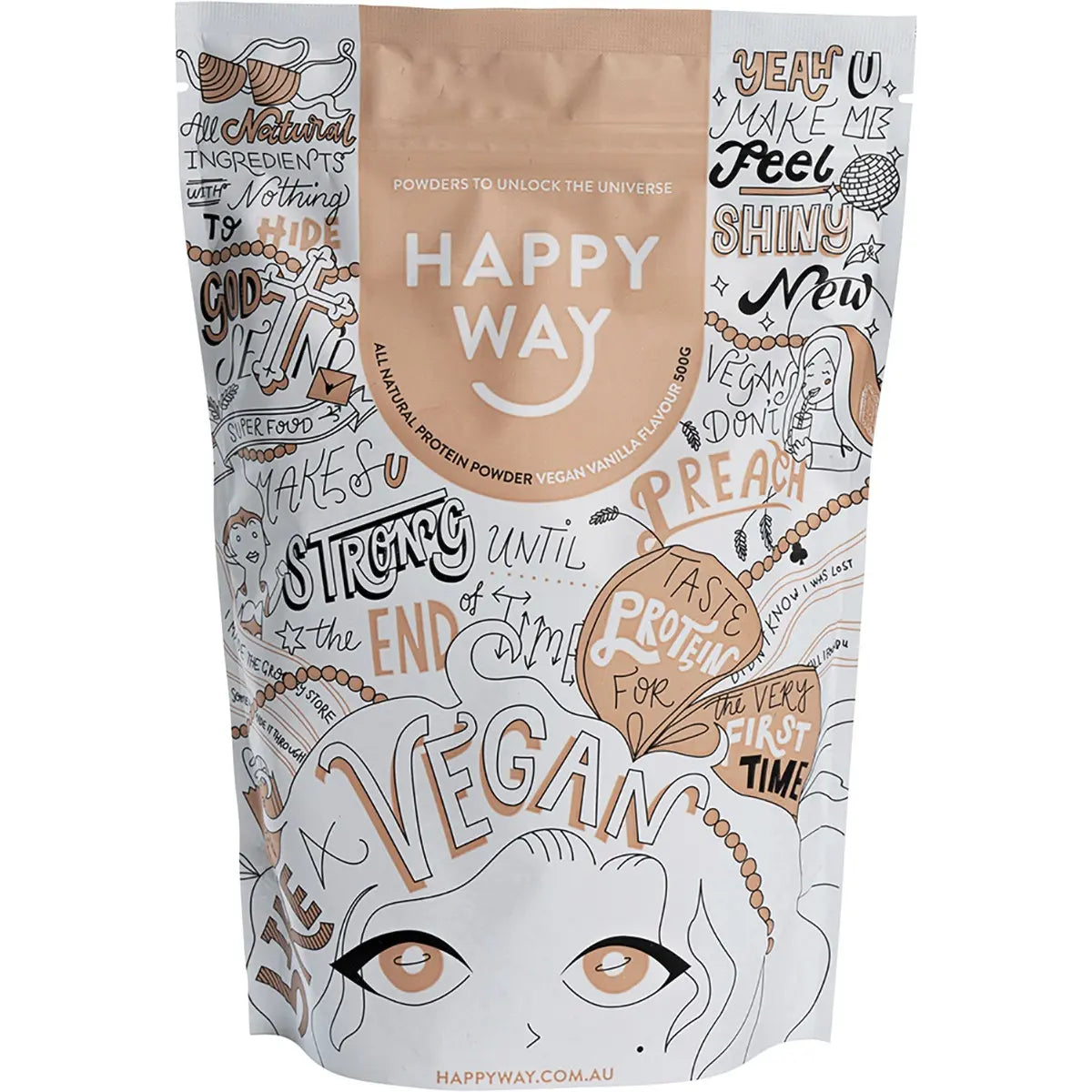 HAPPY WAY Pea Protein Powder Vanilla 500g HAPPY WAY