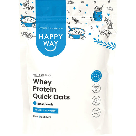 Happy Way Whey Protein Quick Oats Vanilla 700g - Cutprice Online