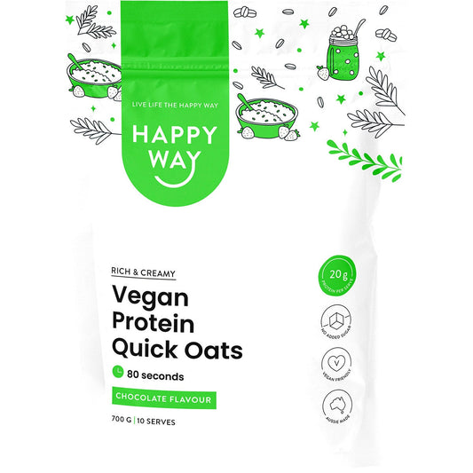 Happy Way Vegan Protein Quick Oats Chocolate 700g - Cutprice Online