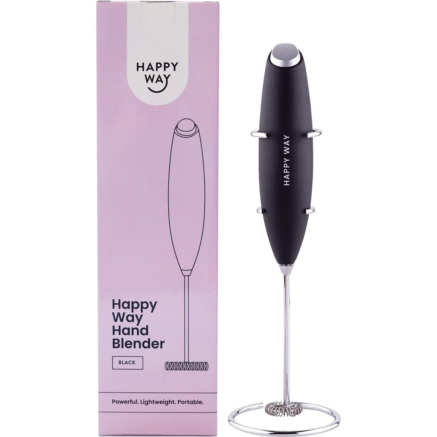 HAPPY WAY Hand Blender Black with Stand - Cutprice Online