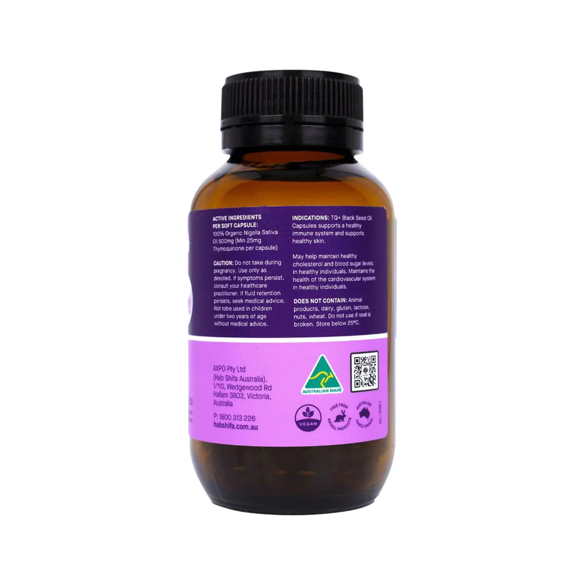 HAB SHIFA TQ+ Activated Black Seed Oil Vegecapsules 120 HAB