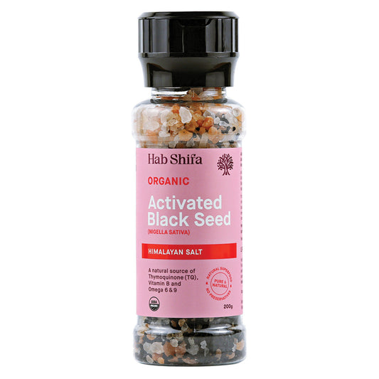 Hab Shifa Organic Activated Black Seed with Himalayan Salt Grinder 200g - Cutprice Online