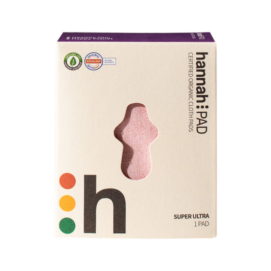 Hannah Pad Organic Cotton Reusable Cloth Pad Super Ultra (Fabric supplied at random) - Cutprice Online