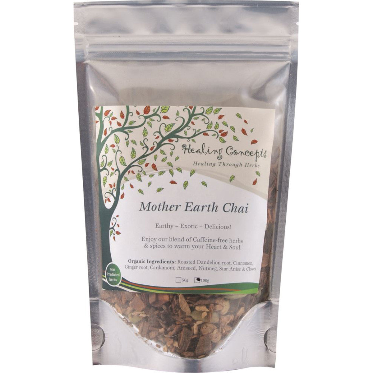 Healing Concepts Organic Blend Mother Earth Chai 100g - Cutprice Online