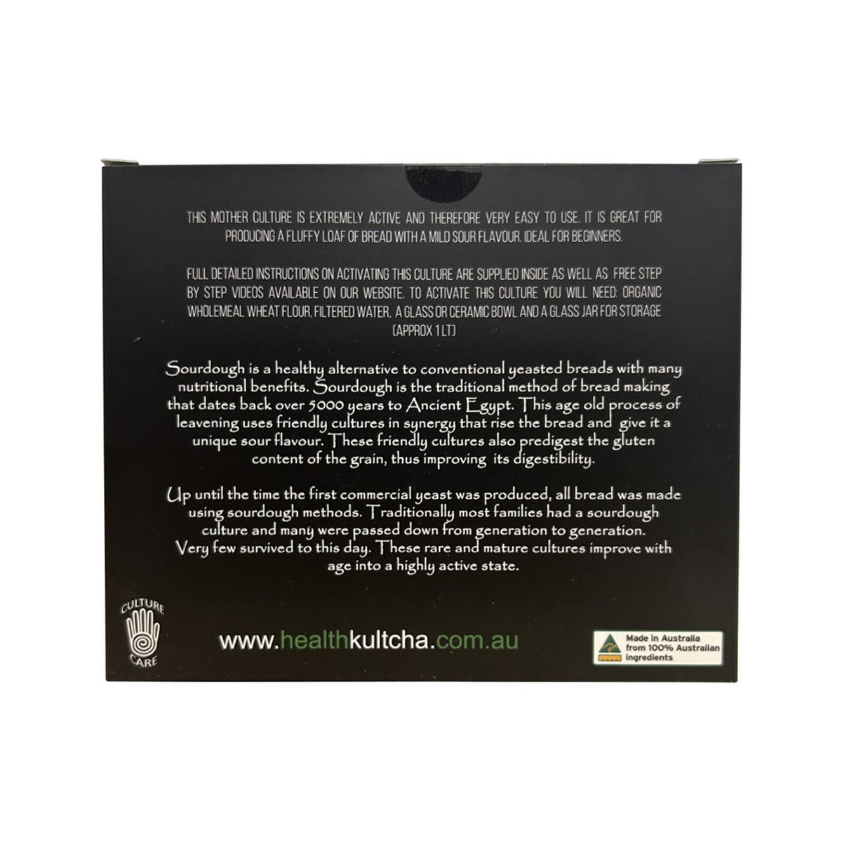 Health Kultcha Organic Ancient Sourdough Culture - Cutprice Online