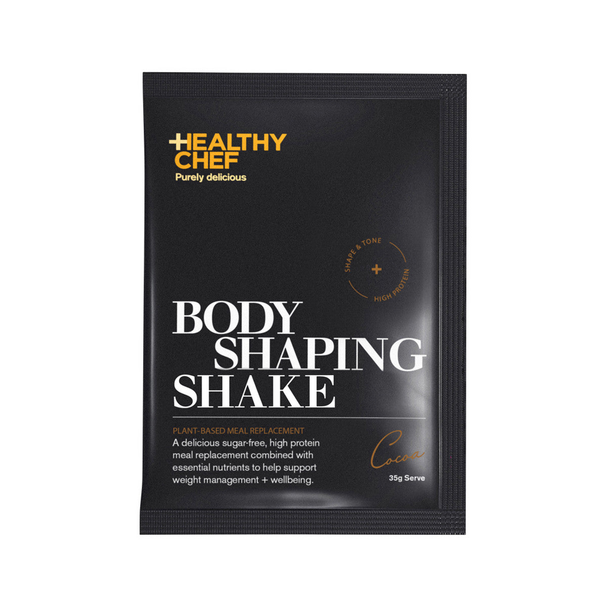 The Healthy Chef Body Shaping Shake (Plant-Based Meal Replacement) Cocoa Sachets 35g x 14 Pack - Cutprice Online