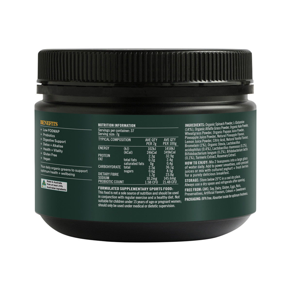 The Healthy Chef Everyday Greens Pineapple 260g - Cutprice Online