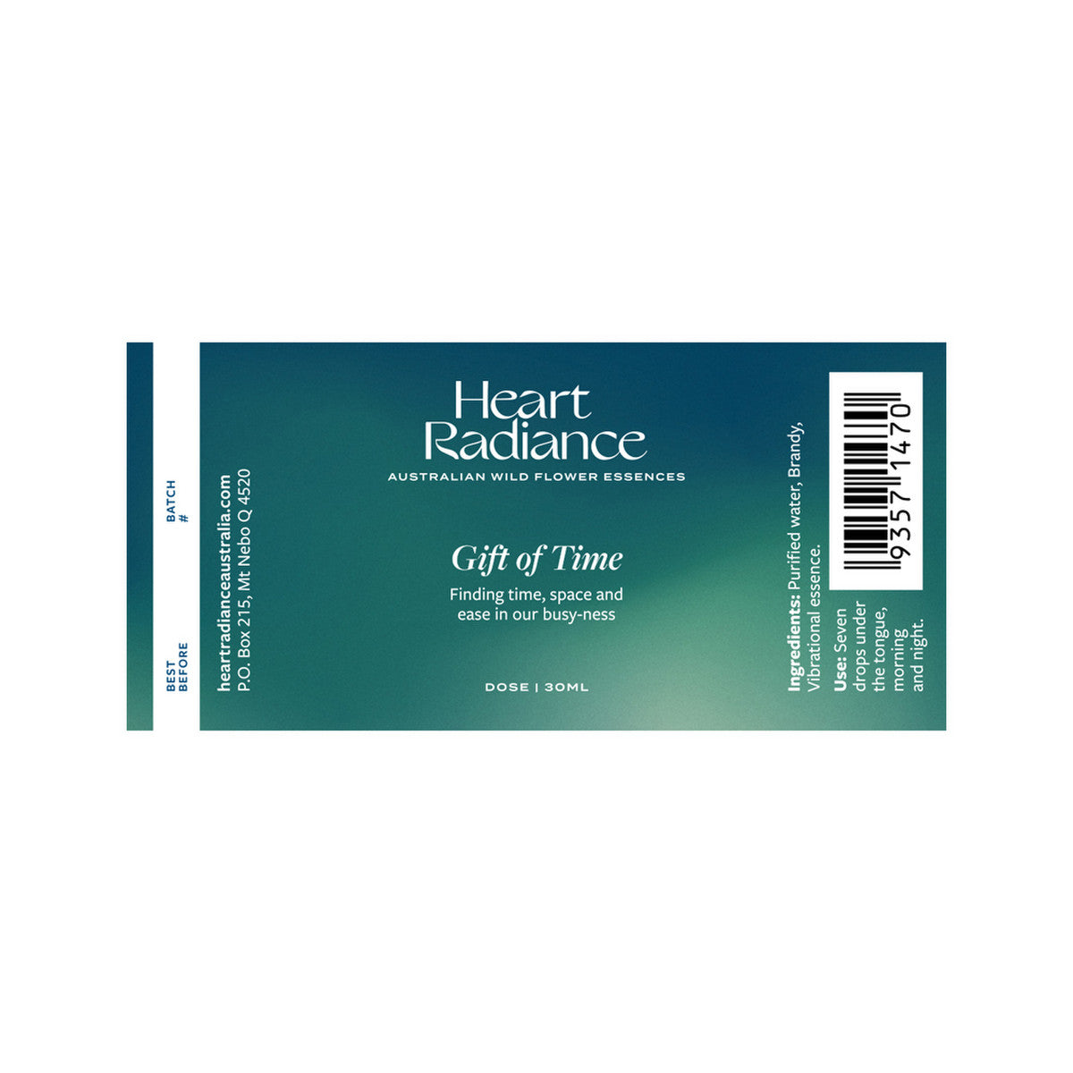 Heart Radiance (Australian Wild Flower Essences) Gift Of Time 30ml - Cutprice Online