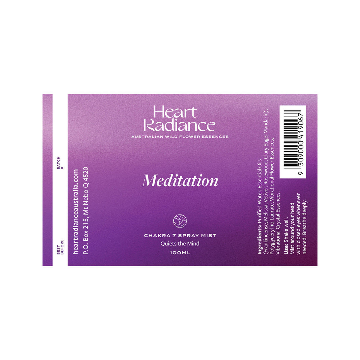 Heart Radiance (Australian Wild Flower Essences) Meditation Spray Mist 100ml - Cutprice Online
