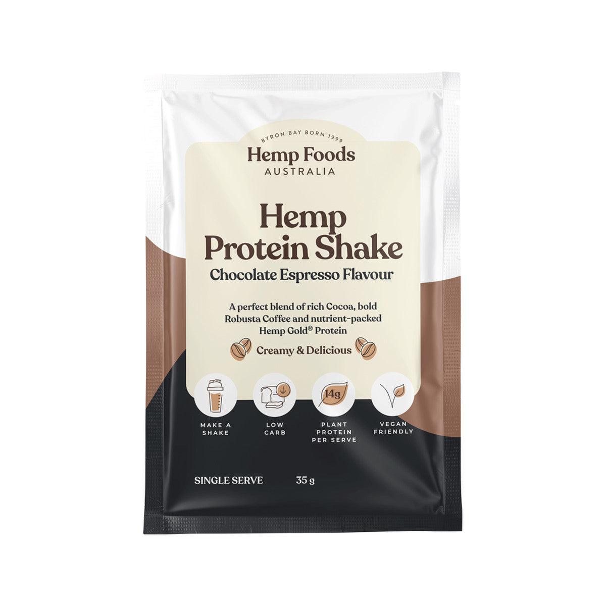 Hemp Foods Australia Hemp Protein Shake Chocolate Espresso Sachet 35g(Pack of 7) - Cutprice Online