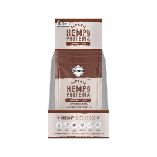 Hemp Foods Australia Organic Hemp Protein Shake Chocolate Sachet 35g (Pack of 7) - Cutprice Online