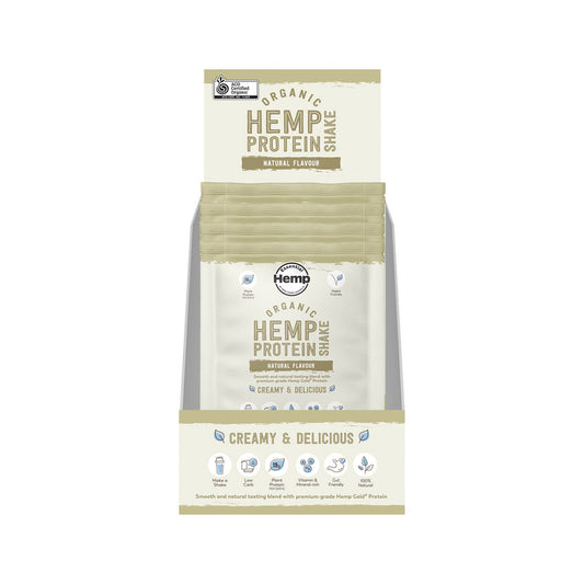 Hemp Foods Australia Organic Hemp Protein Shake Natural Sachet 35g (Pack of 7) - Cutprice Online