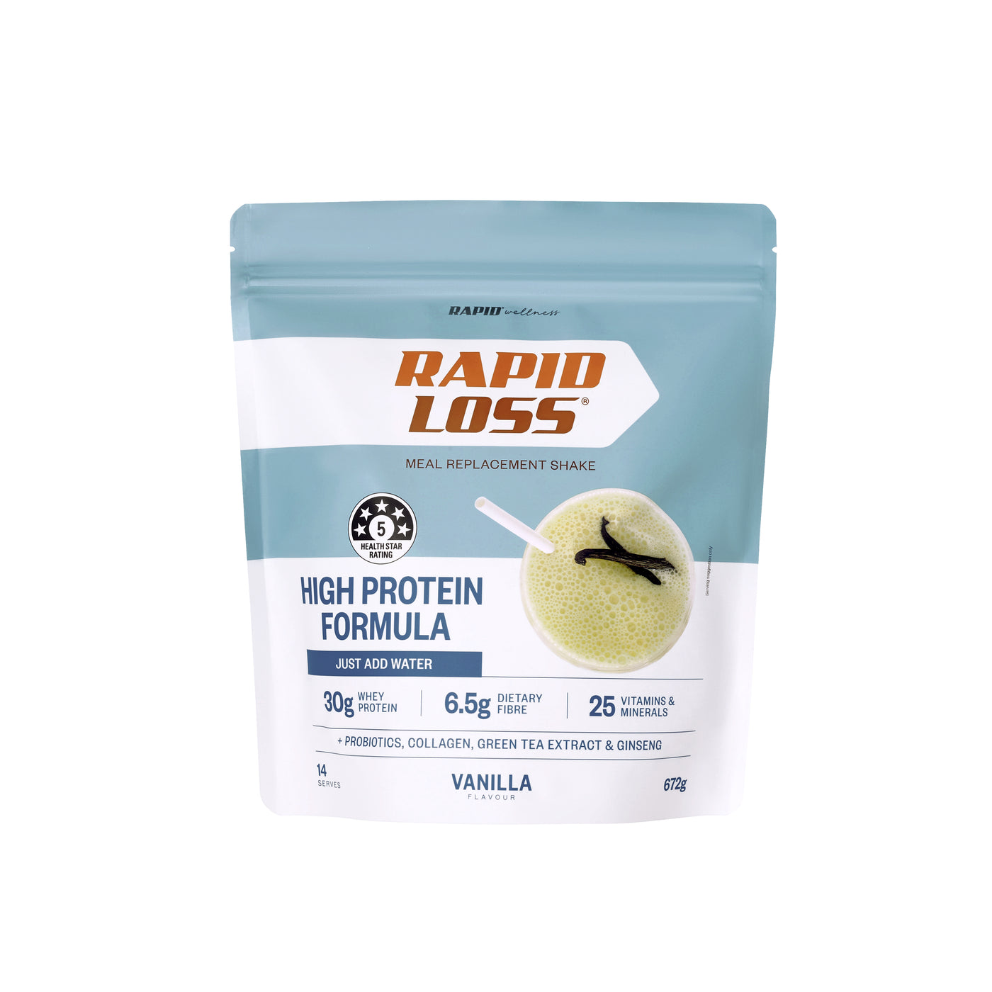 Rapid Loss High Protein Meal Replacement Shake Vanilla 672g - Cutprice Online
