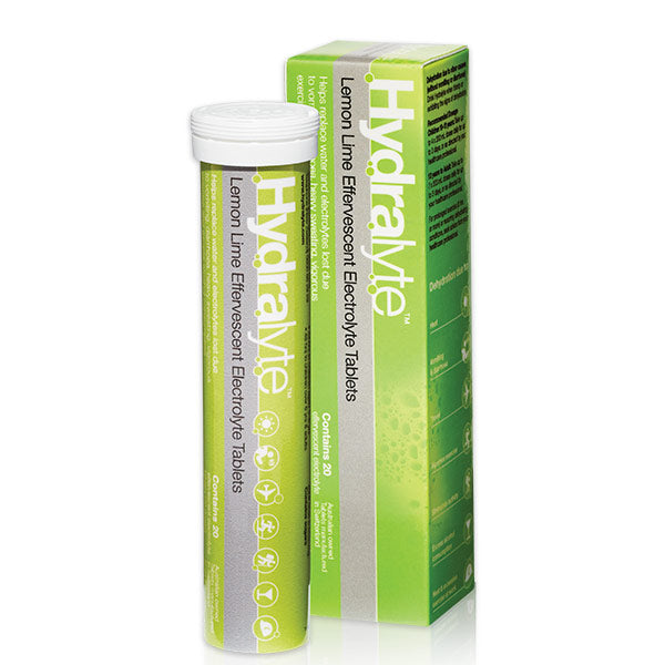 Hydralyte Effervescent Lemon Lime Electolyte Tablets 20 Pack - Cutprice Online