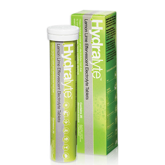Hydralyte Effervescent Lemon Lime Electolyte Tablets 20 Pack - Cutprice Online