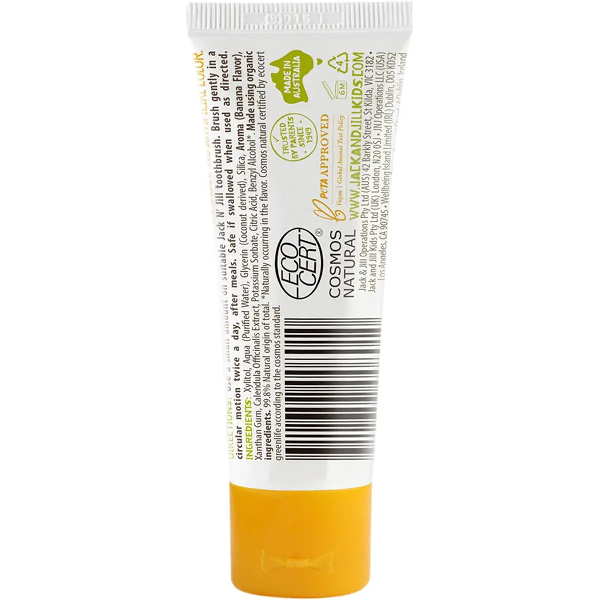 Jack N' Jill Toothpaste Children Banana Fluoride Free 50g JACK N' JILL