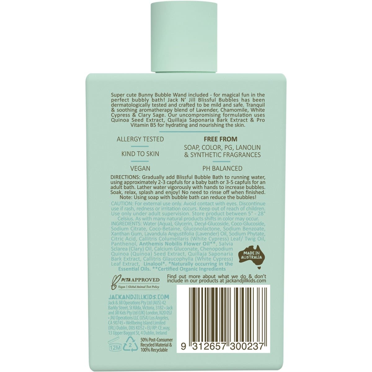 Jack N' Jill Blissful Bubbles Bubble Bath & Magic Bubble Wand 300ml JACK N' JILL