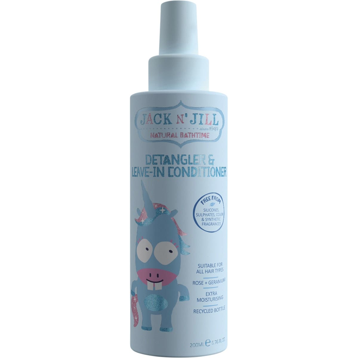 Jack N' Jill Detangler & Leave In Conditioner Rose & Geranium 200ml JACK N' JILL