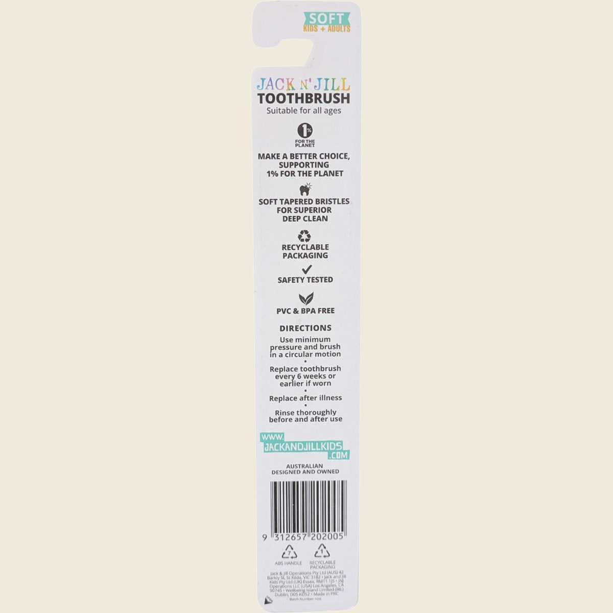 Jack N' Jill Toothbrush Kids & Adults Chrome Soft