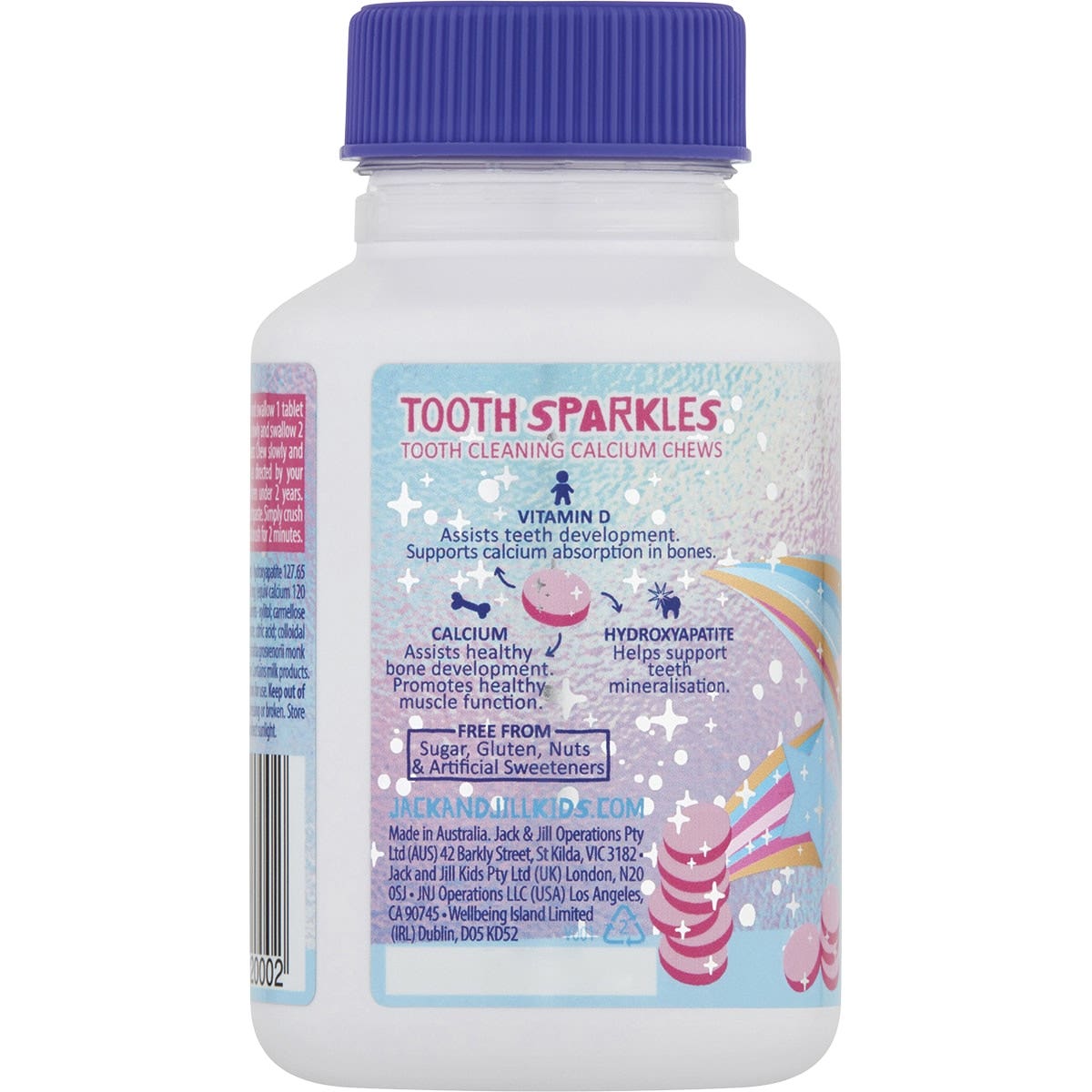 Jack N' Jill Tooth Sparkles Tooth Cleaning Calcium Chews 60tabs JACK N' JILL
