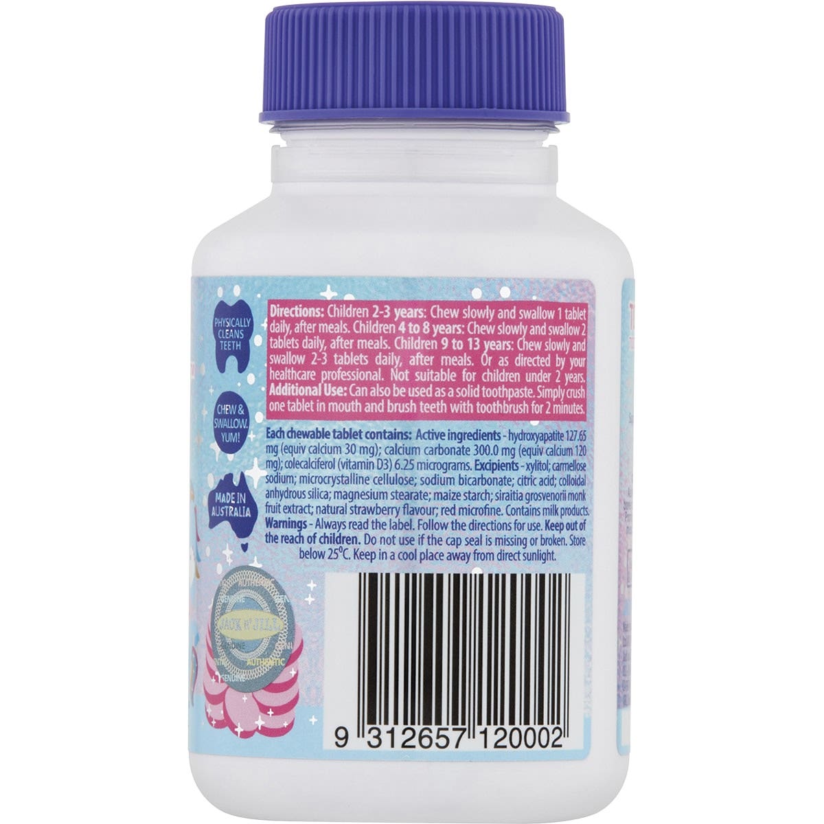 Jack N' Jill Tooth Sparkles Tooth Cleaning Calcium Chews 60tabs JACK N' JILL