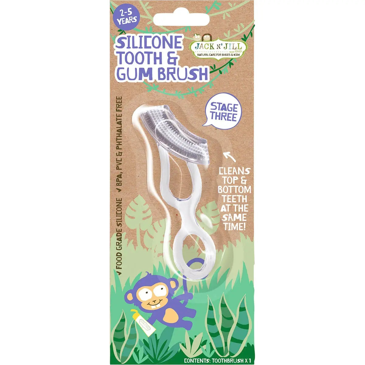 JACK N' JILL Silicone Tooth & Gum Brush 1 JACK N' JILL