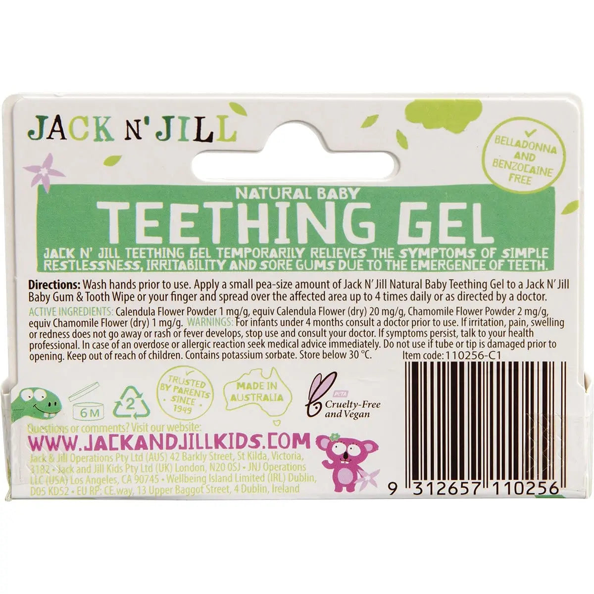 JACK N' JILL Teething Gel 4 Months + 15g JACK N' JILL