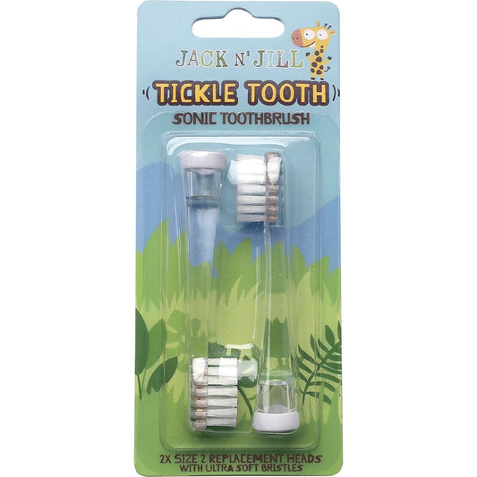Jack N' Jill Replacement Heads Sonic Toothbrush Tickle Tooth 2pk JACK N' JILL