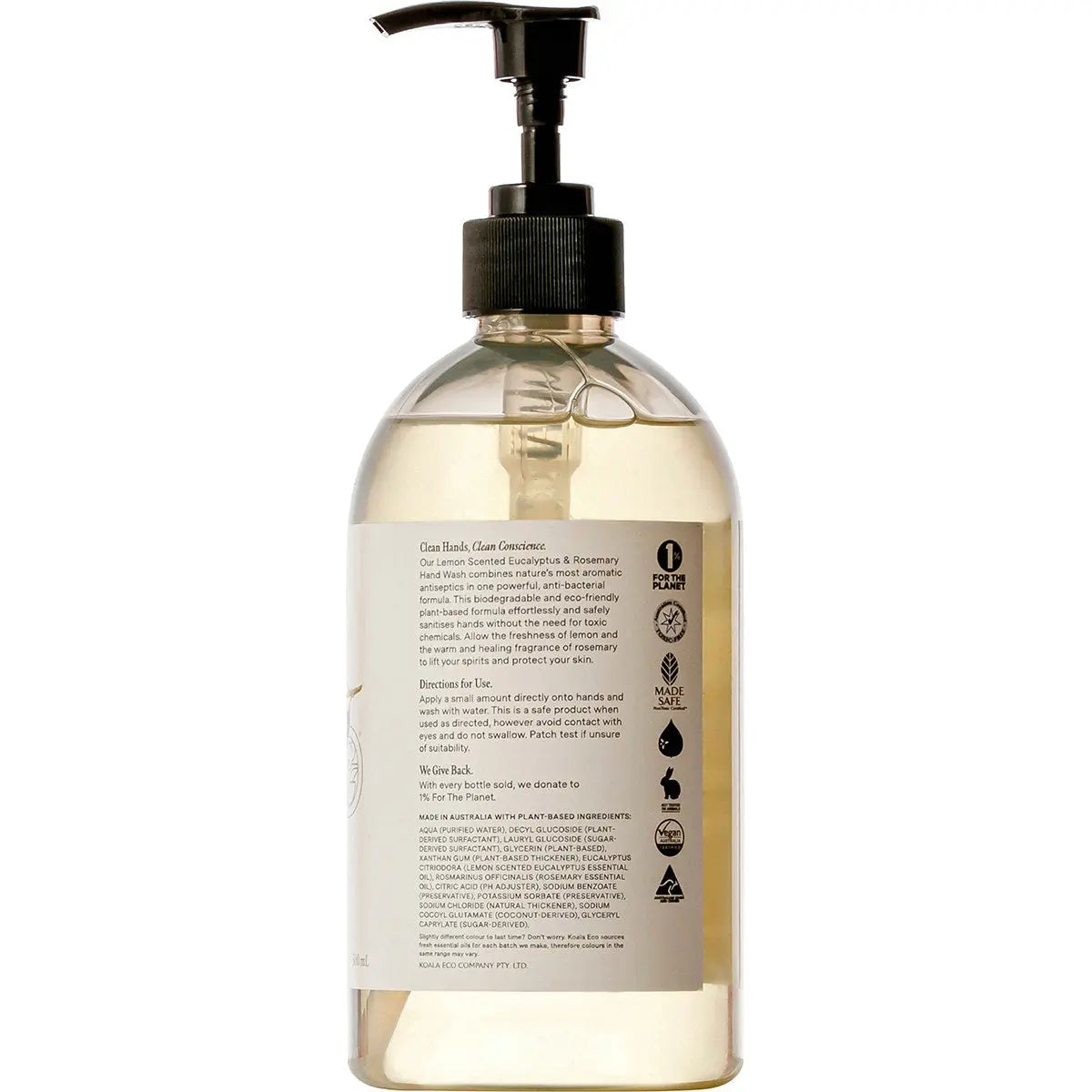 KOALA ECO Hand Wash Lemon Scented, Eucalyptus & Rosemary 500ml KOALA ECO