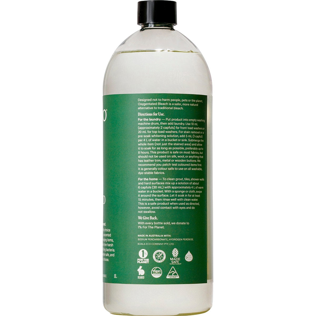 KOALA ECO Oxygenated Bleach Fragrance Free 1L - Cutprice Online