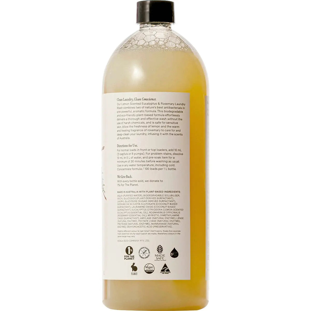 KOALA ECO Laundry Liquid Lemon Scented, Eucalyptus & Rosemary 1L KOALA ECO