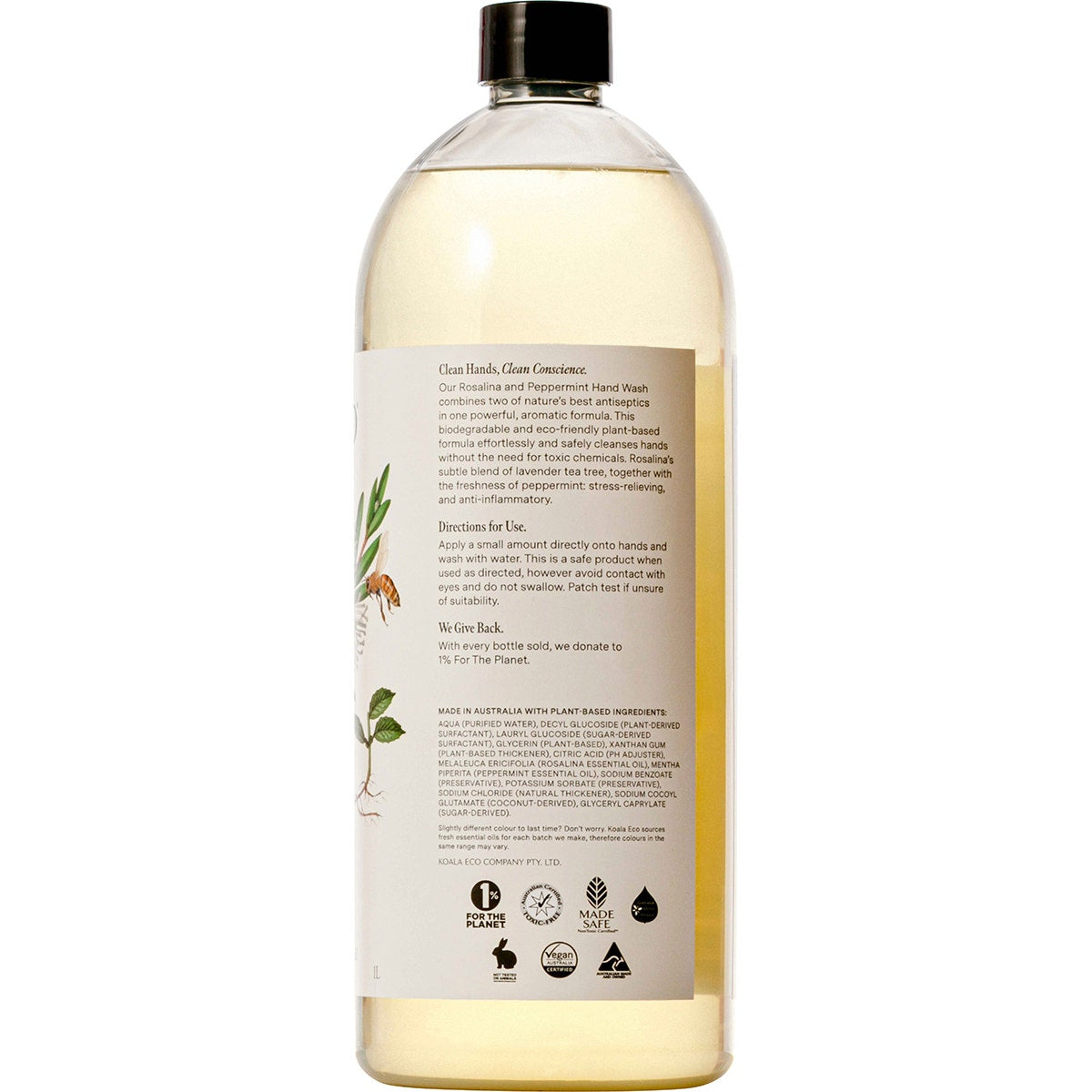 Koala Eco Hand Wash Rosalina & Peppermint 1L KOALA ECO