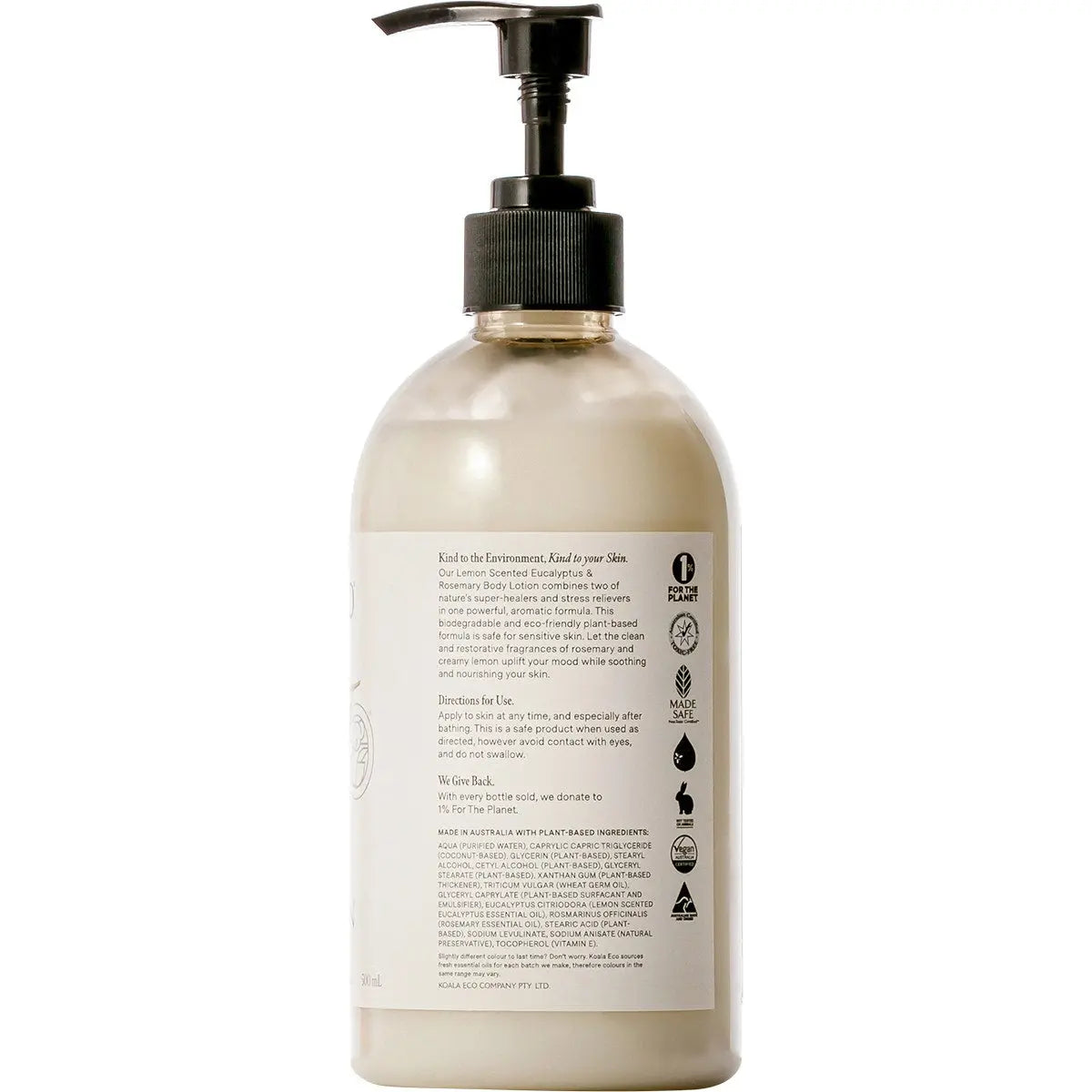KOALA ECO Hand And Body Lotion Lemon Scented, Eucalyptus & Rosemary 500ml KOALA ECO