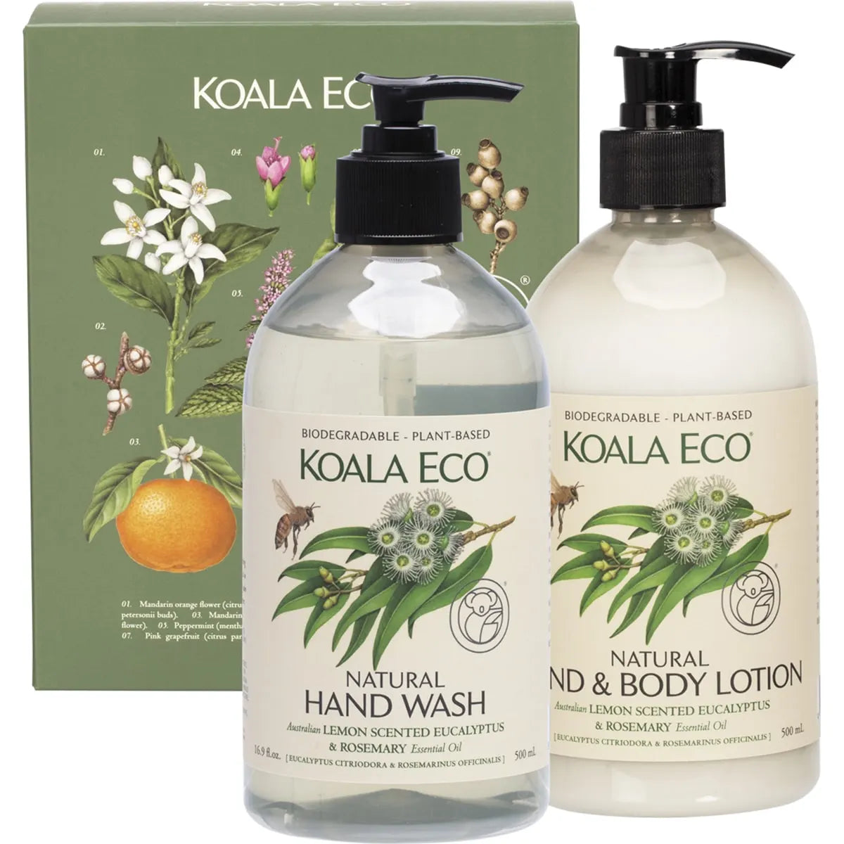 Koala Eco Hand and Body Gift Pack Lemon Eucalyptus & Rosemary 2 KOALA ECO