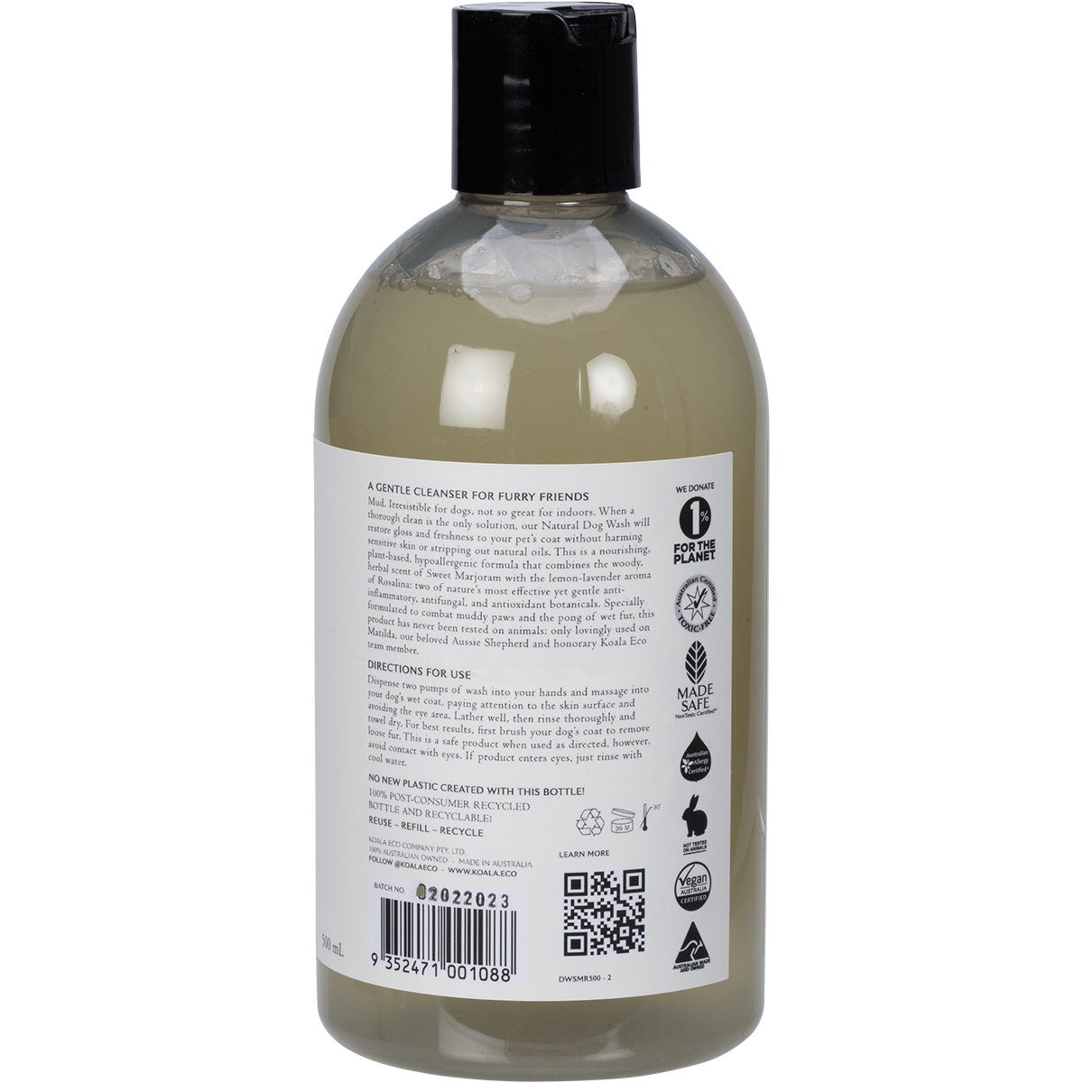 KOALA ECO Dog Wash Marjoram & Rosalina Essential Oil 500ml - Cutprice Online